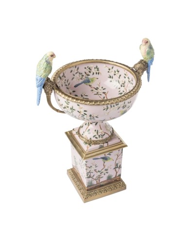 Чаша Abhika Atlantide на підставці Папуги рожева В42