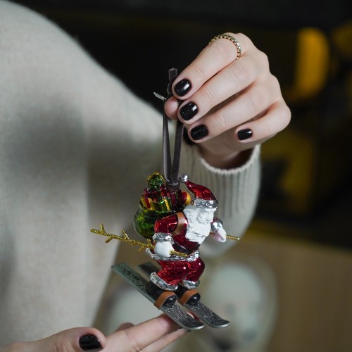 Ялинкова іграшка Michael Aram Ornaments Санта на лижах В10