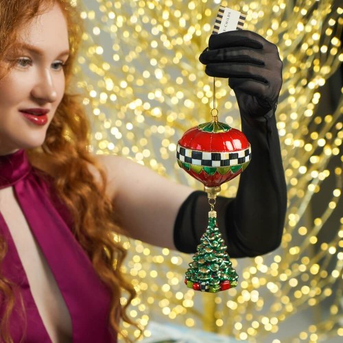 Елочная игрушка MacKenzie-Childs Рождественская елка на воздушном шаре