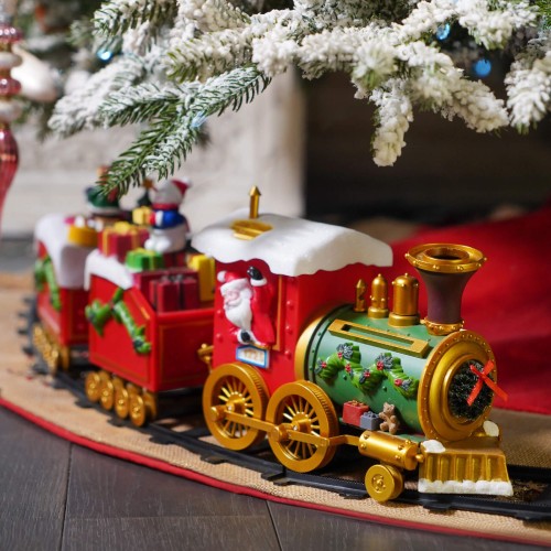 Статуэтка музыкальная ZELENA Поезд с рельсами LED