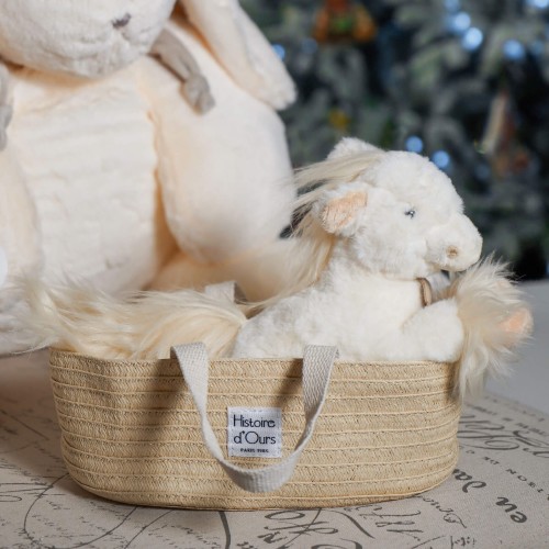 Мягкая игрушка Лошадка Histoire D'Ours кремовая В25