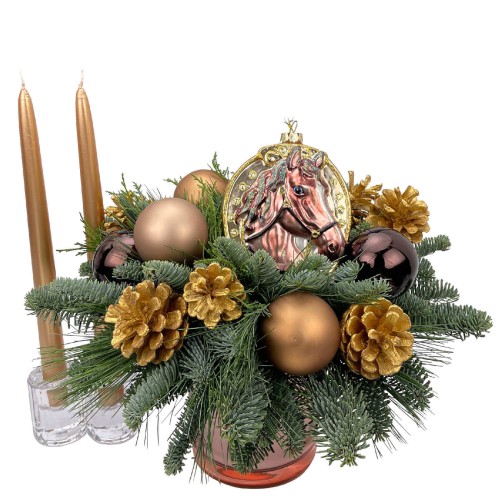 Композиція у вазі Щаслива підкова