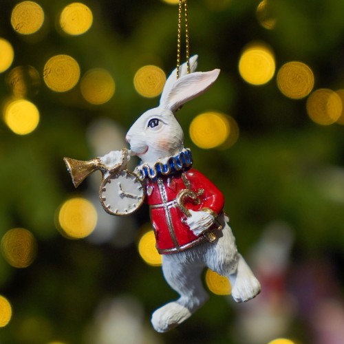 Ялинкова іграшка Gisela Graham Герої казок Кролик із трубою