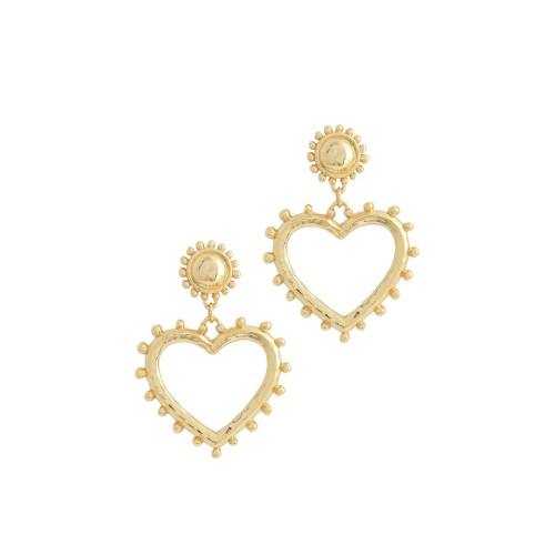 Сережки Anabel Aram Heart в виде сердца золотые