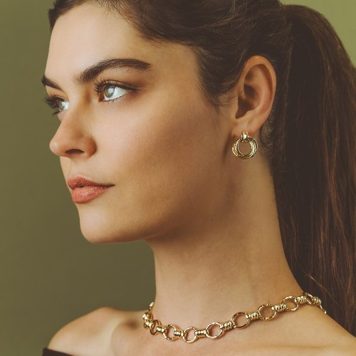 Сережки Anabel Aram Neptune Triple Ring золотые