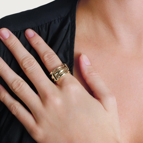 Кольцо Anabel Aram Farrier тройное соединенное R7