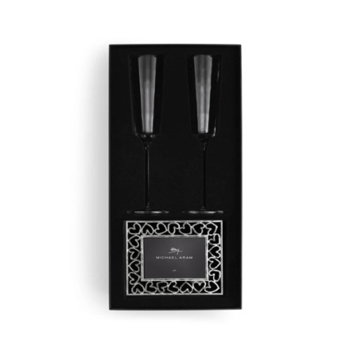Подарочный набор Michael Aram бокалы для шампанского Reflective х2, фоторамка Heart 13х9