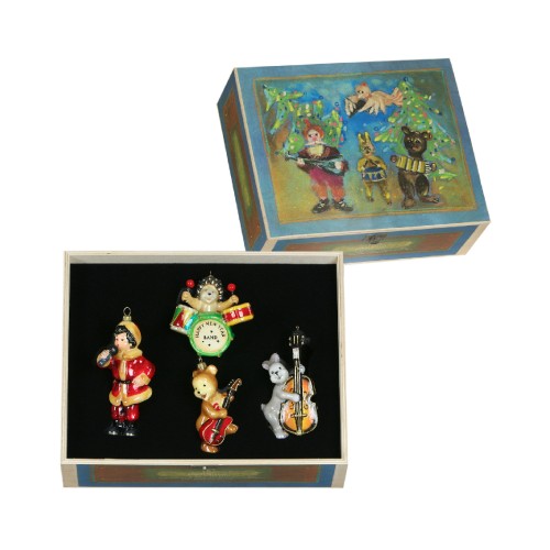 Набір ялинкових іграшок Komozja Лісовий оркестр х4