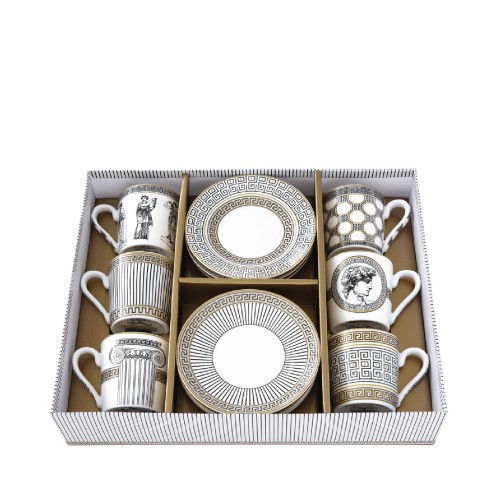 Набор кофейных чашек Easy Life Palladium с блюдцем 100мл х6