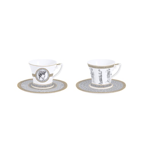 Набор кофейных чашек Easy Life Palladium с блюдцами 80мл х2