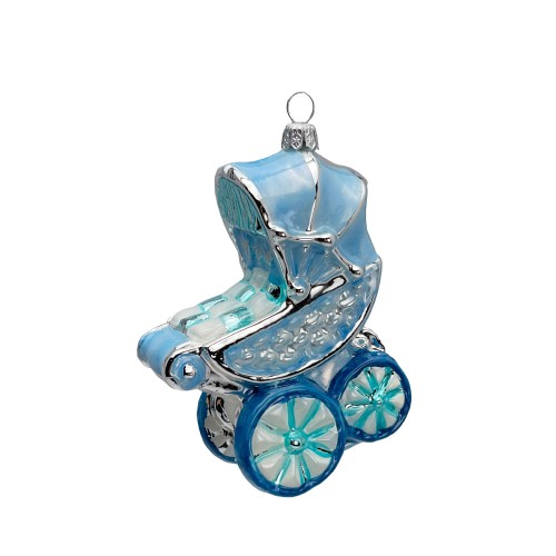 Ялинкова іграшка Komozja Візок блакитний В11