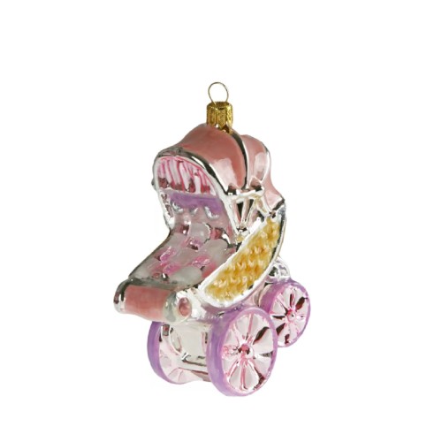 Ялинкова іграшка Komozja Візок рожевий В11