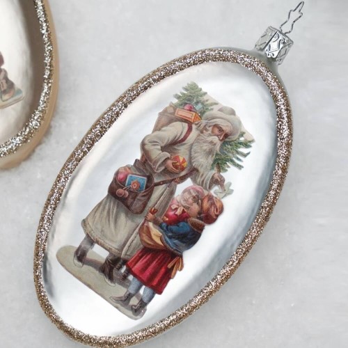 Елочная игрушка Inge Glas Санта с елкой В14