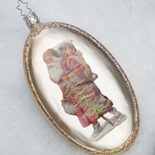 Елочная игрушка Inge Glas Санта с елкой-посохом В14