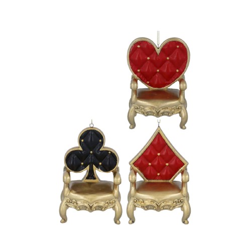 Ялинкова іграшка Gisela Graham Крісло Карткові масті а4