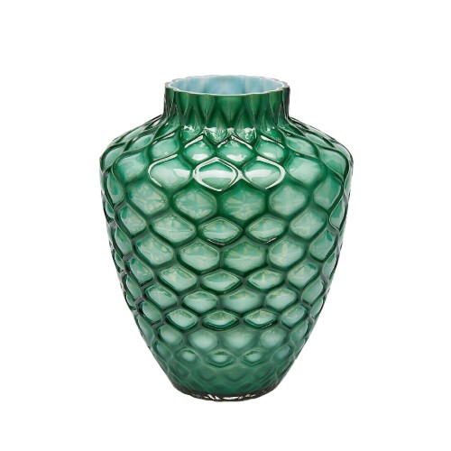 Ваза скляна EDG Honeycomb зелена В30