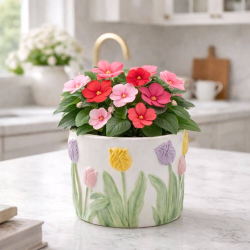 Горшок для квітів EDG Тюльпани В14