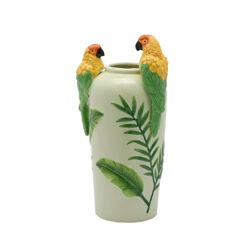 Ваза керамічна EDG Папуги зелена В39