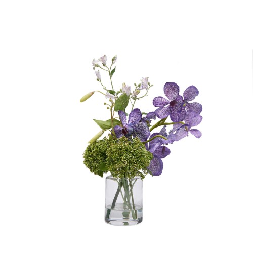 Искусственные цветы EDG Букет с орхидеей в вазе В36