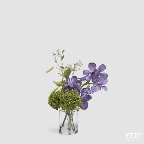 Искусственные цветы EDG Букет с орхидеей в вазе В36