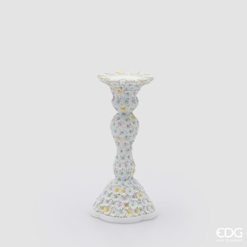 Подсвечник EDG Маргаритки белый В22