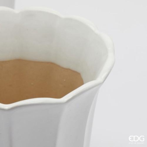 Ваза керамическая EDG Колокольчик белая В21