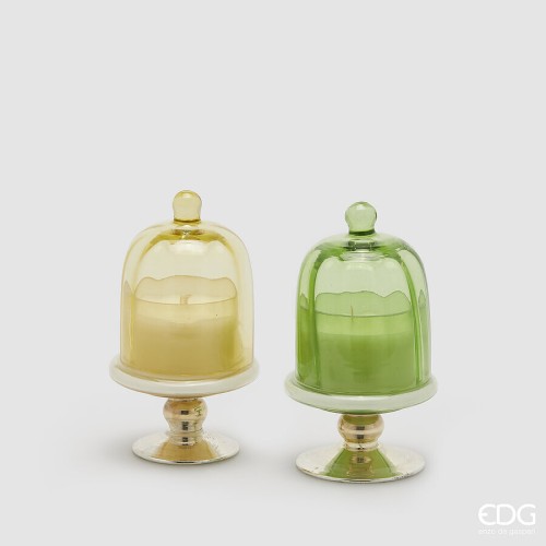 Аромасвеча EDG с колпаком Golden Amber желтая Pine зеленая В16 а2