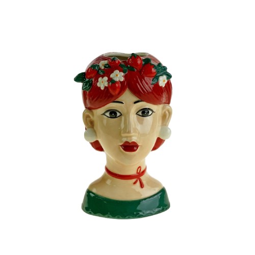 Ваза керамічна ZELENA Леді з полуницями В28
