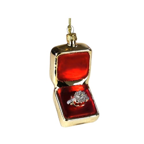 Елочная игрушка ZELENA Marry me красная В10