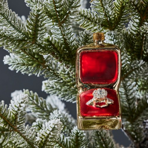 Елочная игрушка ZELENA Marry me красная В10