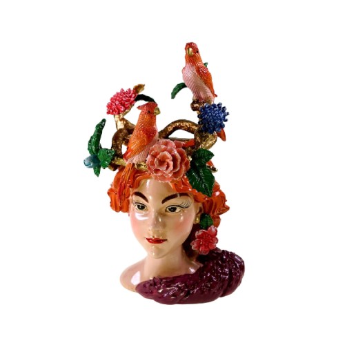 Ваза Обличчя ZELENA Леді з папугами В35