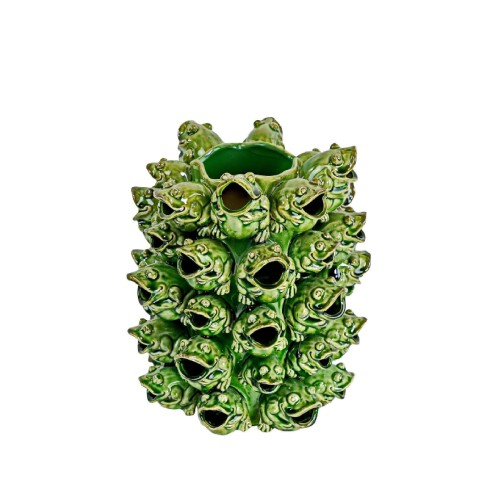 Ваза керамічна ZELENA Жабки зелені В32