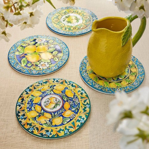 Подставка под горячее ZELENA Лимоны Д20 а4