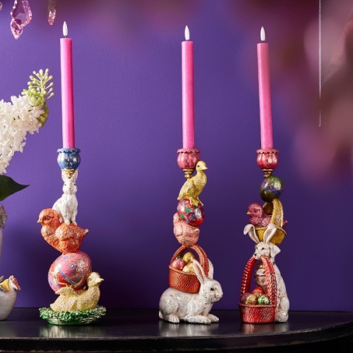 Свічник великодній ZELENA рожевий В33