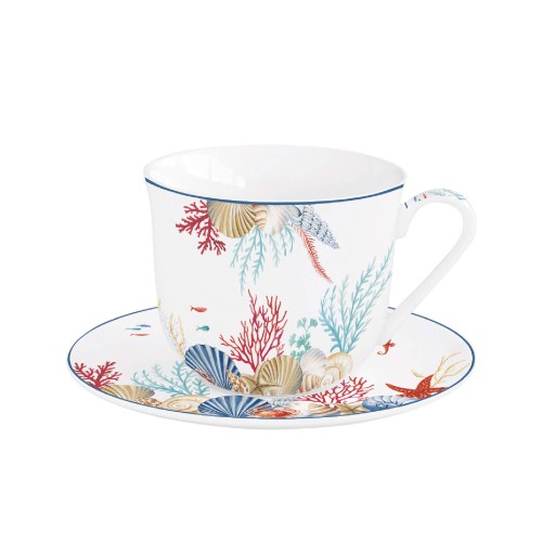 Чашка з блюдцем Easy Life Sea Breeze 370мл