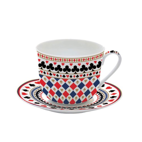 Чашка с блюдцем Easy Life Casino Royale 400мл
