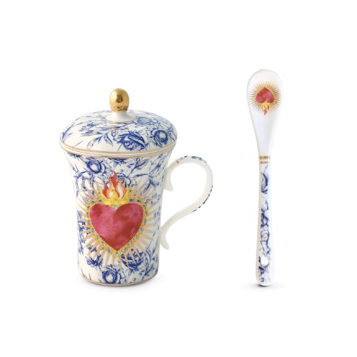 Чашка з кришкою Pozzi Milano Icons та ложкою 300мл