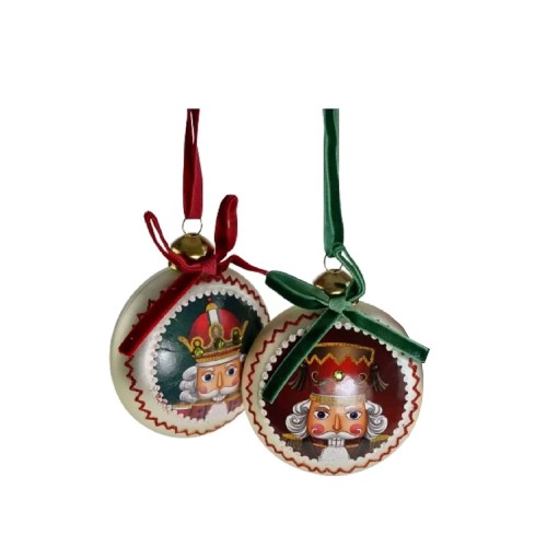 Елочная игрушка ZELENA Медальон Щелкунчик а2