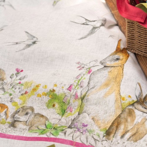 Скатерть на стол Tessitura Toscana льняная Remi 170x170