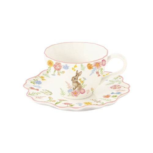 Чашка с блюдцем Easy Life Tres Jolie фарфоровая 200мл