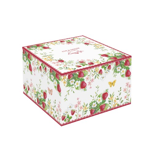 Чашка фарфоровая Easy Life Jardin des Fraises с блюдцем 240мл