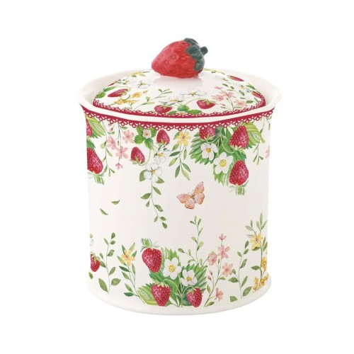 Контейнер фарфоровый Easy Life Jardin des Fraises с крышкой В14