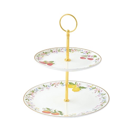 Етажерка порцелянова Easy Life Fancy Fruit 2-х ярусна