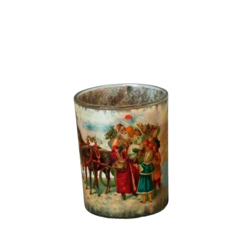 Подсвечник стеклянный ZELENA Рождественская ностальгия В10