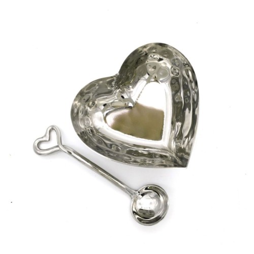 Чаша металлическая Culinary Concepts Amore в виде сердца с ложкой