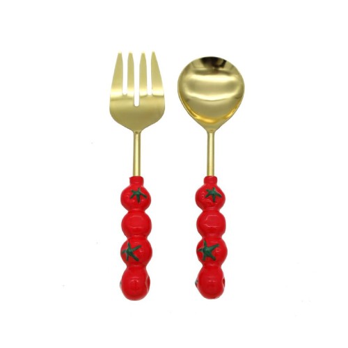 Ложка и вилка для салата Culinary Concepts Томаты х2