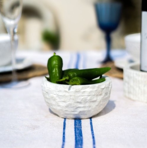 Чаша Culinary Concepts мраморная белая Д13