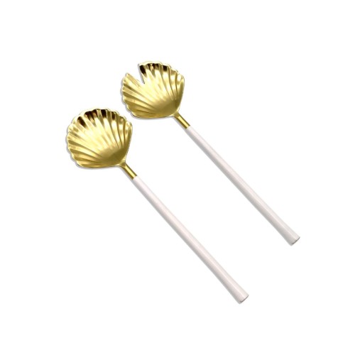 Ложки для салата Culinary Concepts Море Ракушка золотая Д28 х2