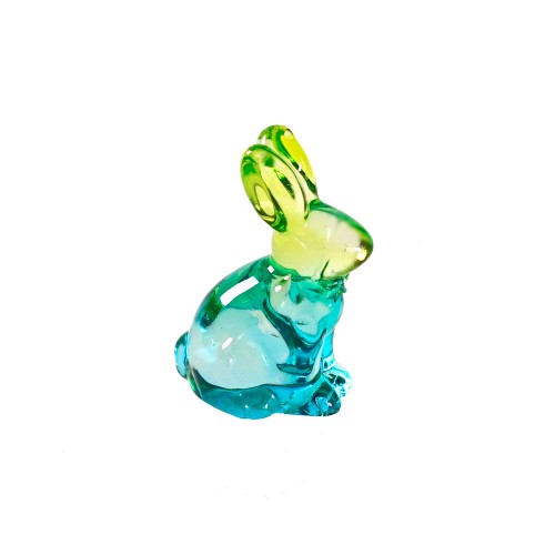 Статуетка ZELENA Crystal Кролик блакитний В10