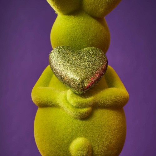 Статуетка ZELENA Кролик з сердечком зелений В22